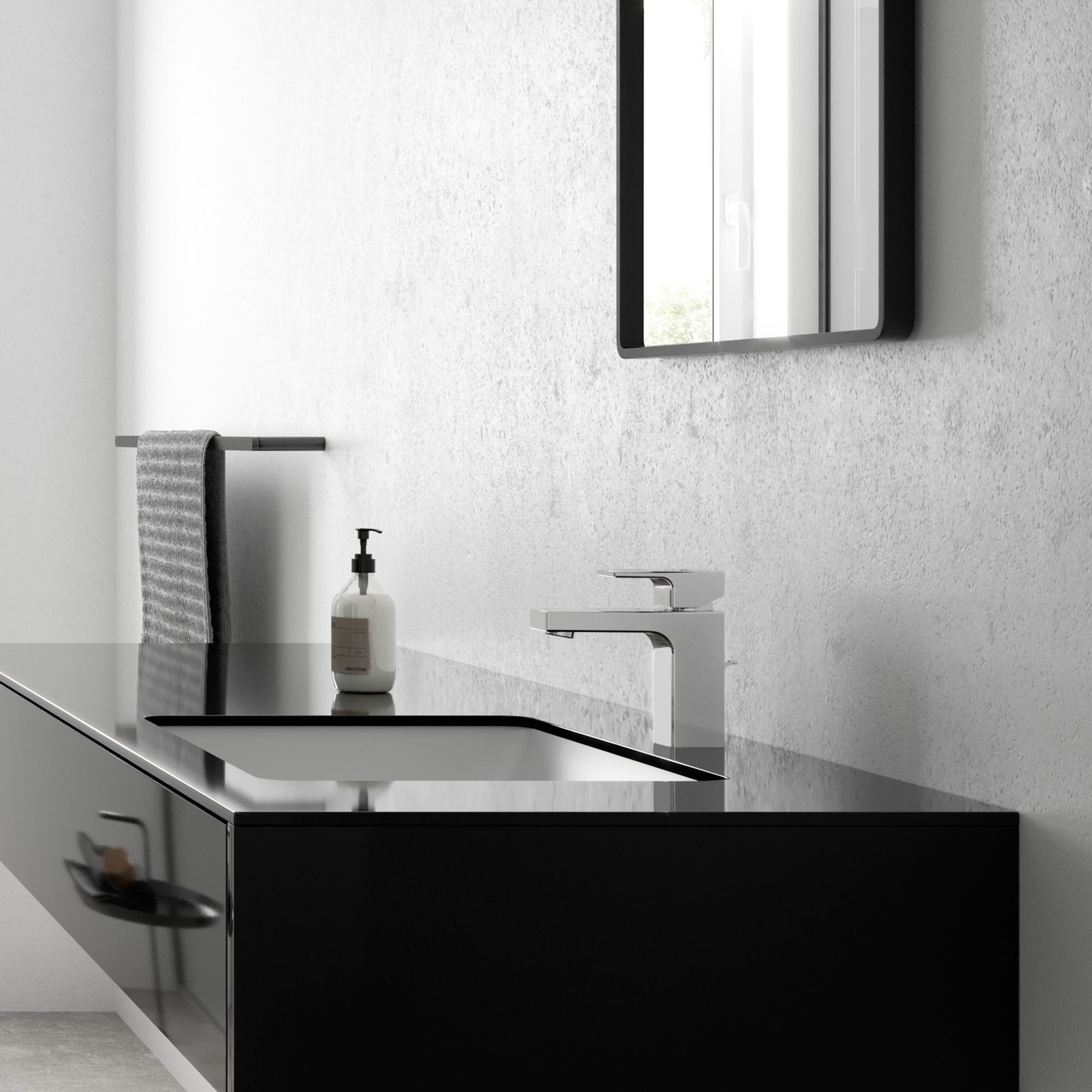 Vernis Shape Mitigeur de lavabo 100 avec tirette et vidage métallique chromé