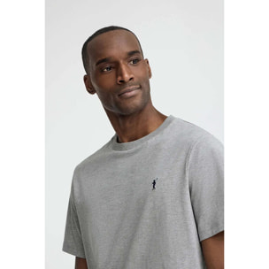 Camiseta gris vigoré de manga corta y bordado Rigby Go