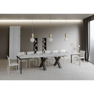 Mesa extensible 90x180/440 cm Traffic Evolution Fresno Blanco estructura Antracita