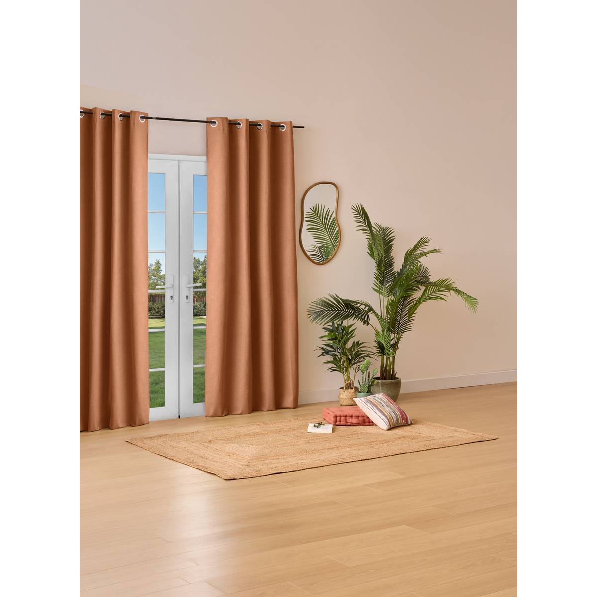 Rideau occultant Lua terracotta 27x39cm