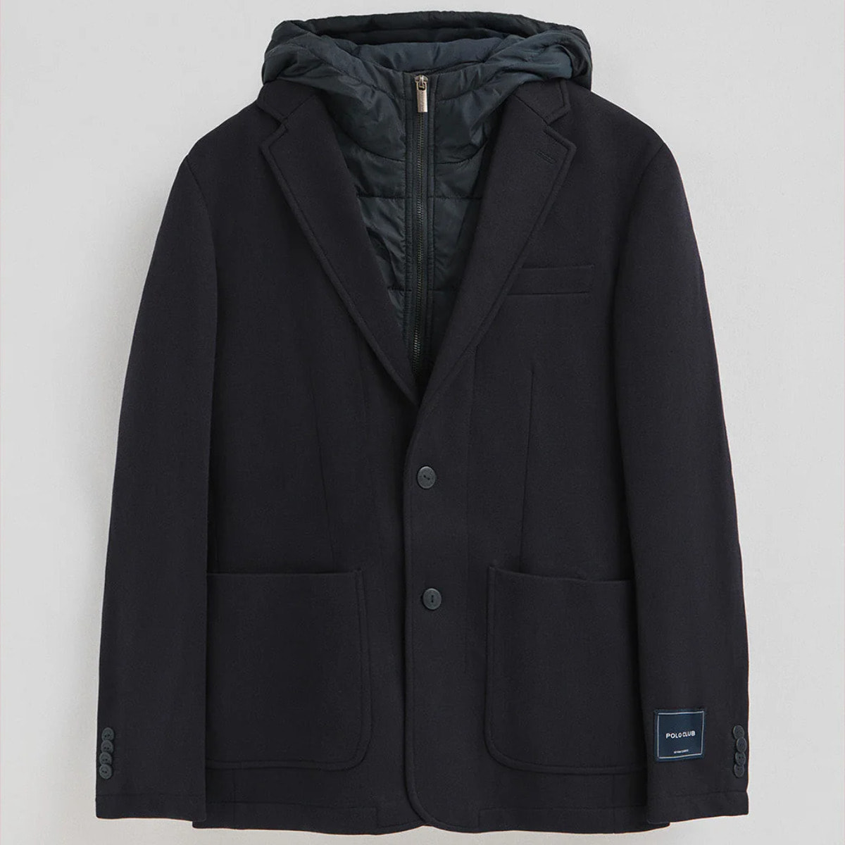 Blazer Harby blu marino con logo Polo Club