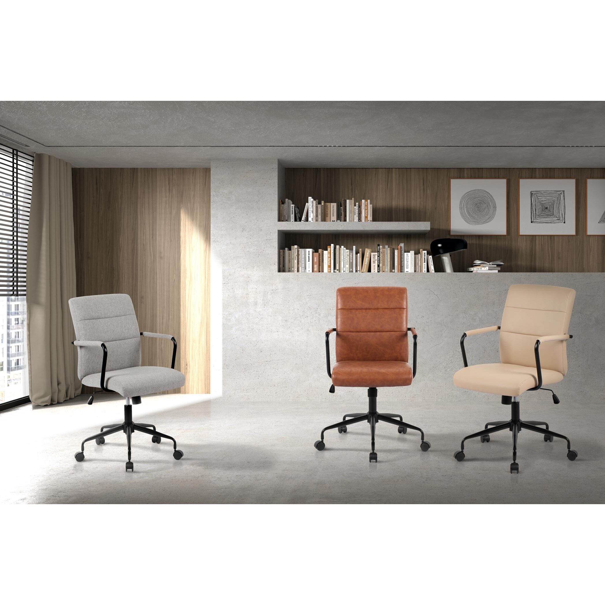 Silla de estudio Oli tela gris 99x64x70 cm