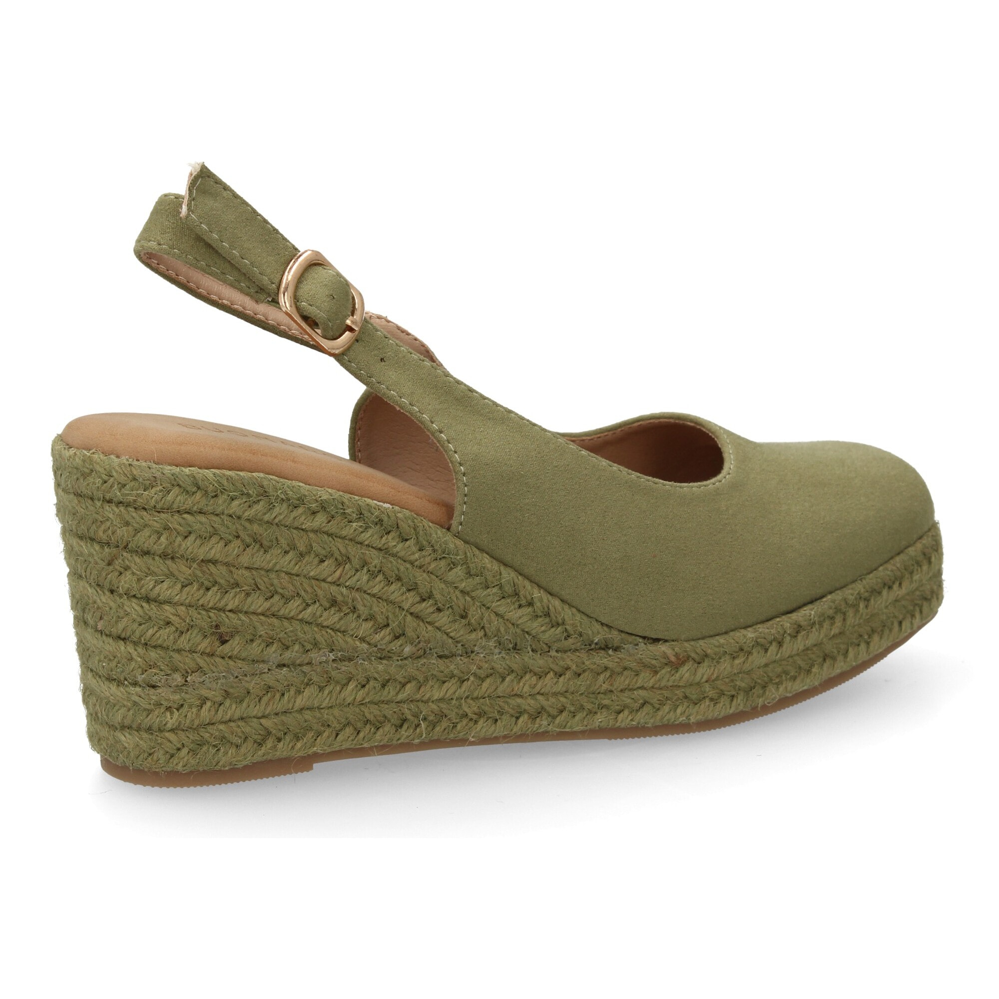 Alpargata cuña mujer talón abierto y pulsera ajustable