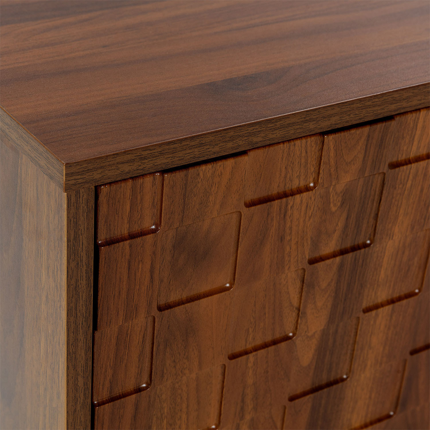 Mueble tv Canadá 3 puertas efecto Nogal