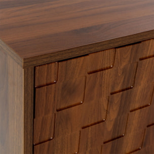 Mueble tv Canadá 3 puertas efecto Nogal