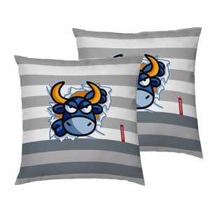 2 Fundas de almohada 65x65 cm Kukuxumusu Rompiendo Sueños - 100% algodón -