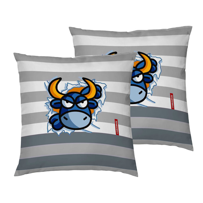 2 Fundas de almohada 65x65 cm Kukuxumusu Rompiendo Sueños - 100% algodón -