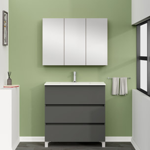 ARMOIRE DE TOILETTE, Alday, 90cm, Bois Nebraska