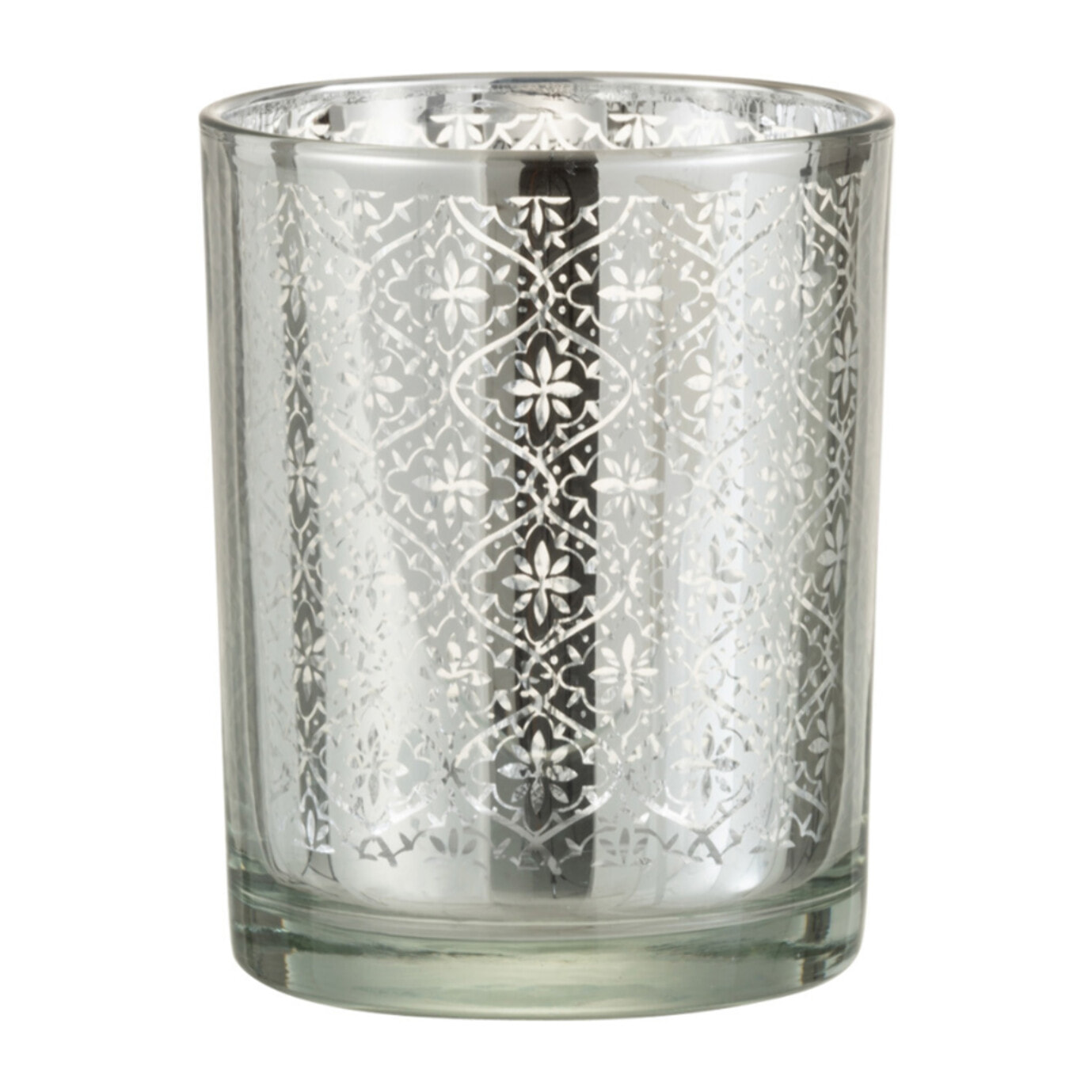 J-Line Photophore Oriental Verre Argent Small