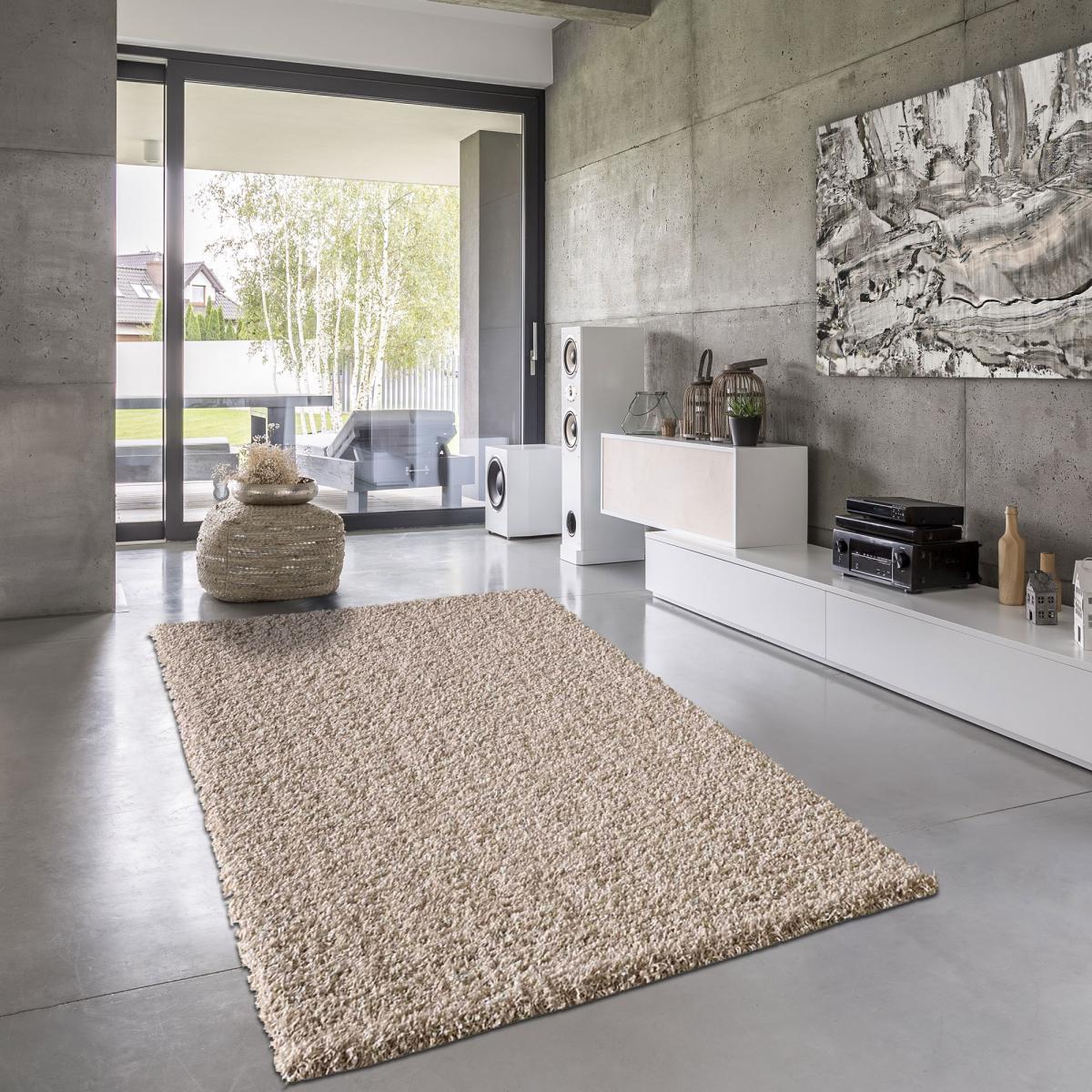 Tapis shaggy tissé motif uni DOSU