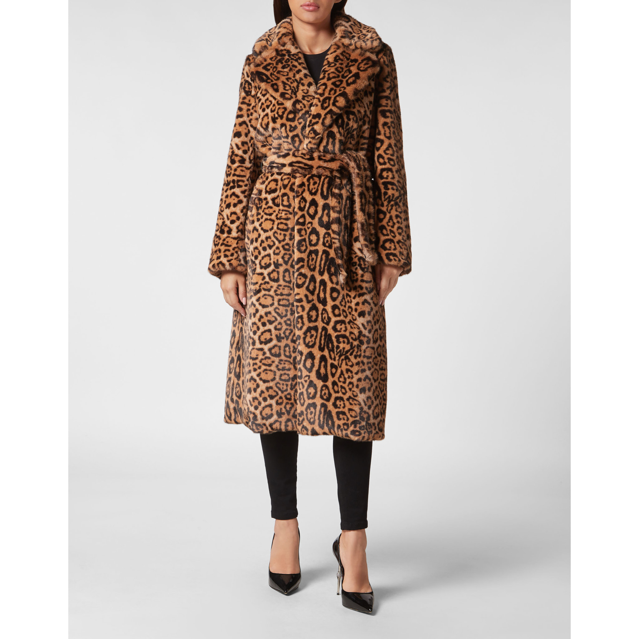 PHILIPP PLEIN COAT LONG LEOPARD