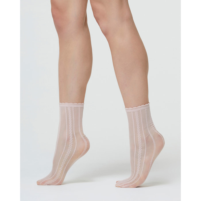 CALZINO VELATO SUSAN CON EFFETTO TRICOT
