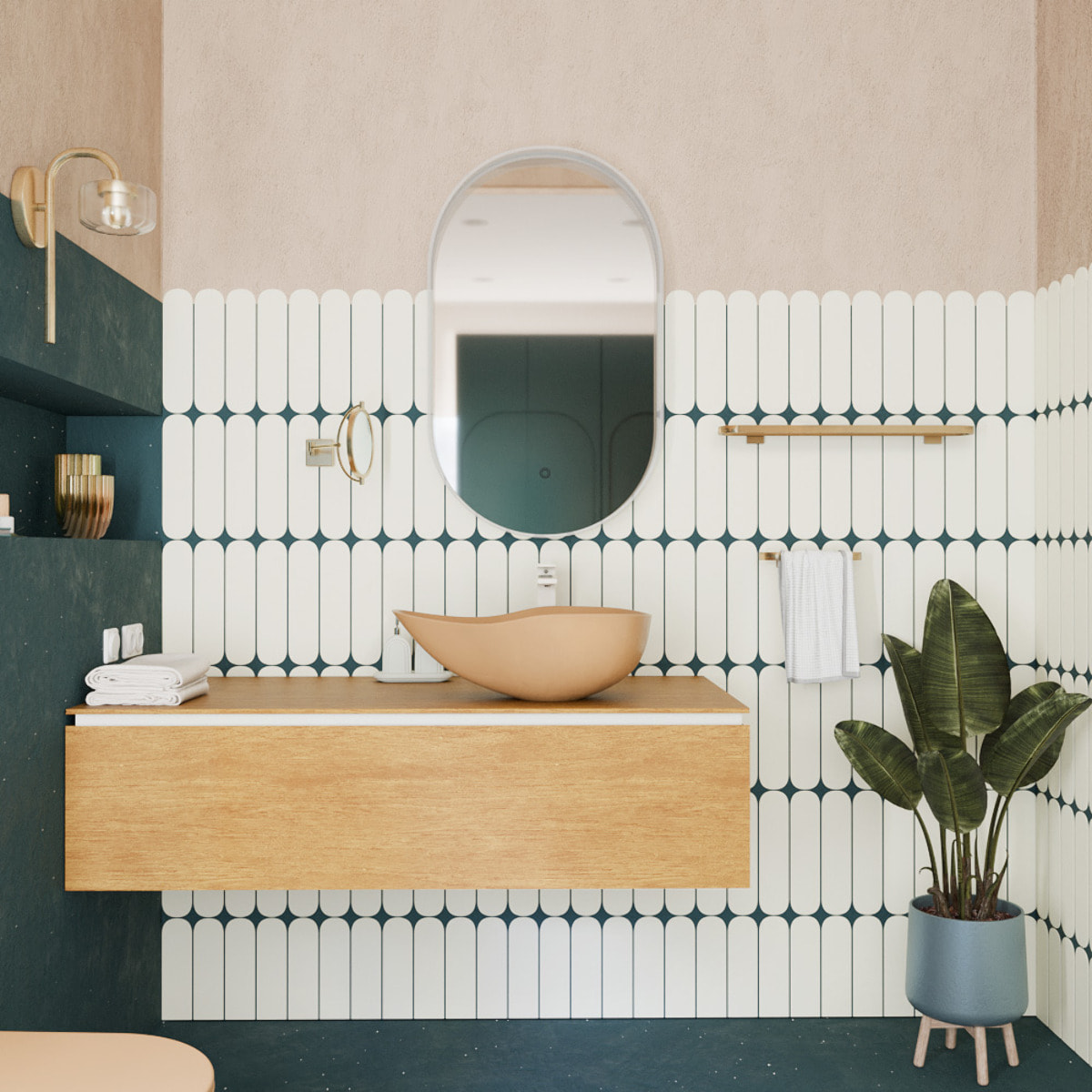 PixL 51 x 38 x 19 cm vasque à poser Infinitio, sans trop-plein, moka (CEPX5038MOM)