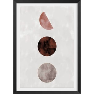 Affiche Lune pleine Affiche + cadre en bois - Noir