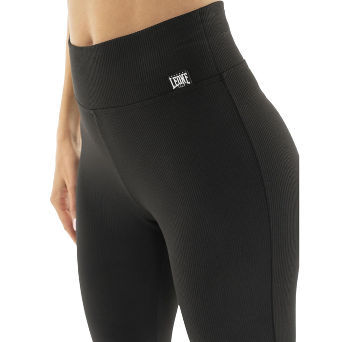 Leggings da donna a costine elasticizzato Leone Basic