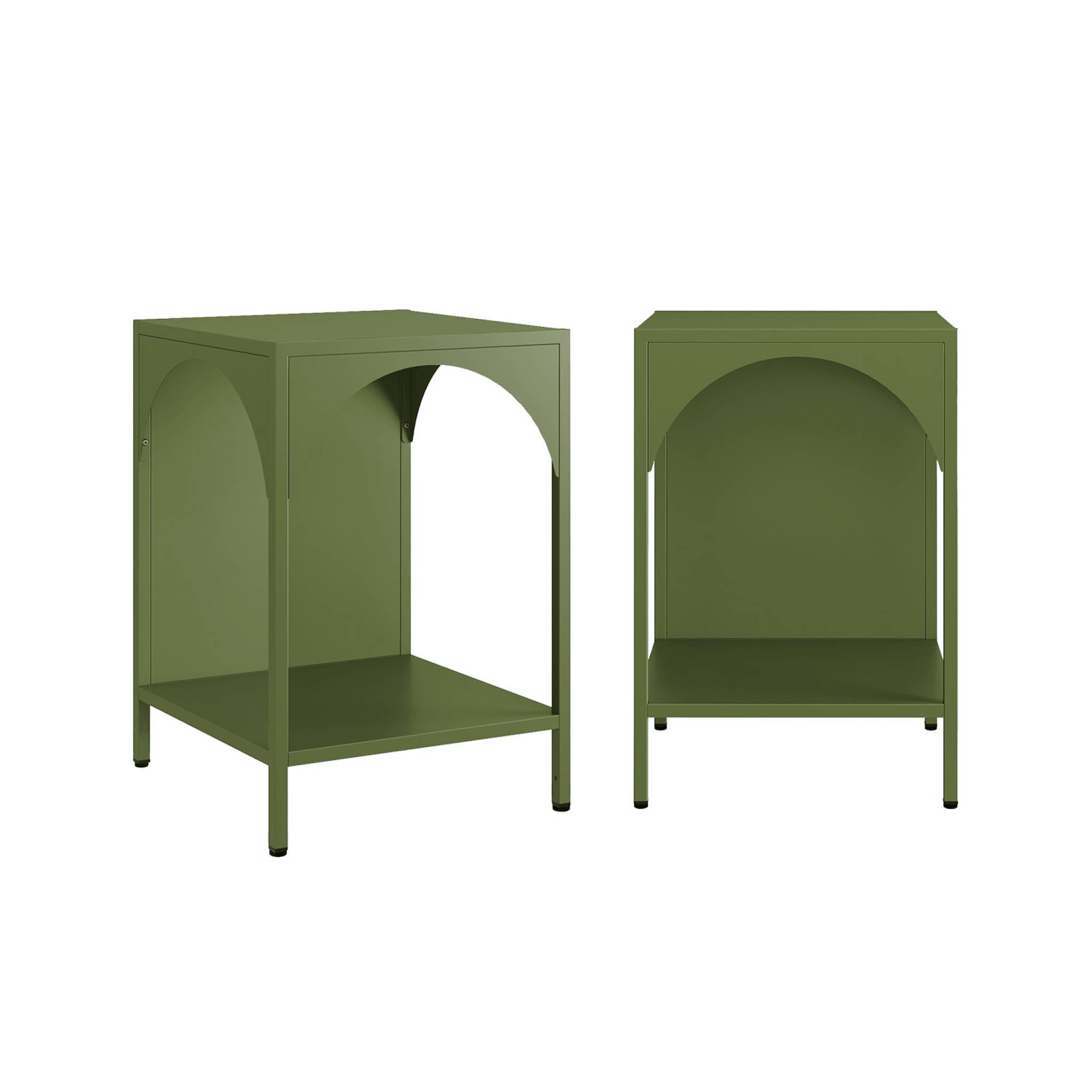 Table de chevet, table d'appoint industrielle métal (lot de 2) SOHO