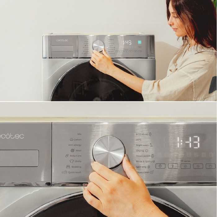 Cecotec Lavadora secadora Lavadora secadora Bolero Wash&Dry 8580 Inverter Steel