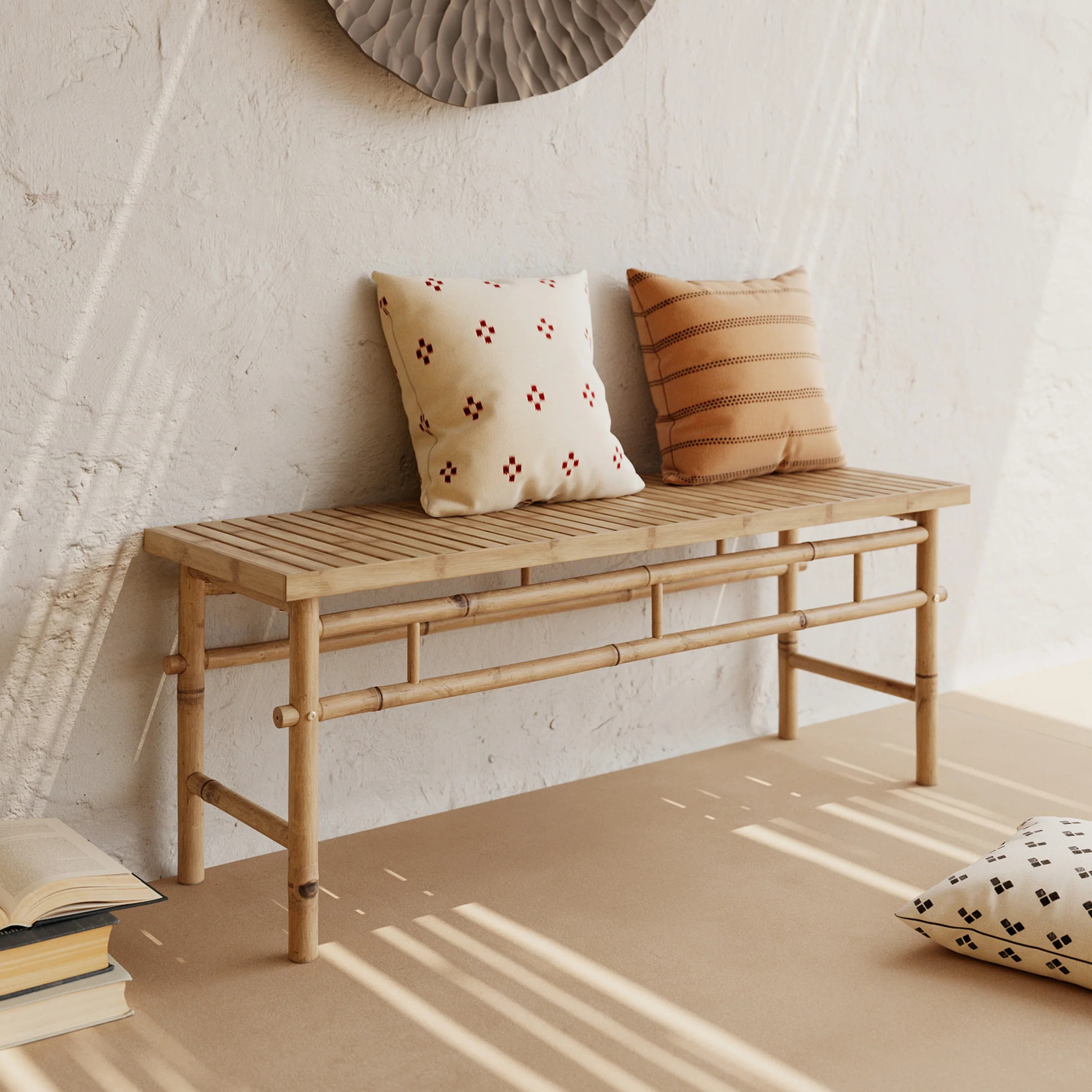 Banc de jardin 2 places en bambou - Vadella