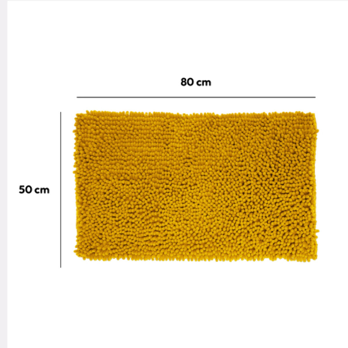 Tapis de bain 50x80 cm Jaune Colorama