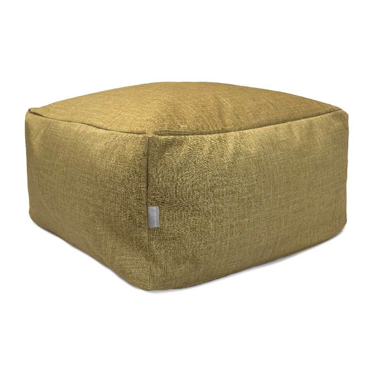 Puff desenfundable MAYA ocre 50x50x25 cm. Disponible en varios colores