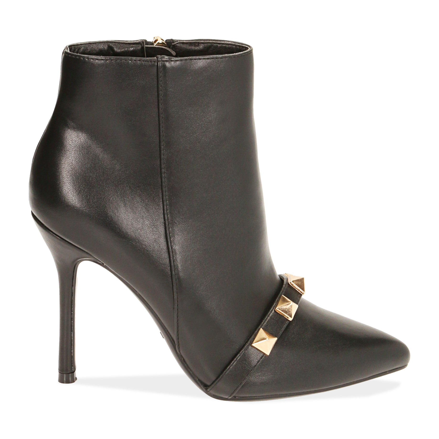Botines negros, tacón 11 cm.