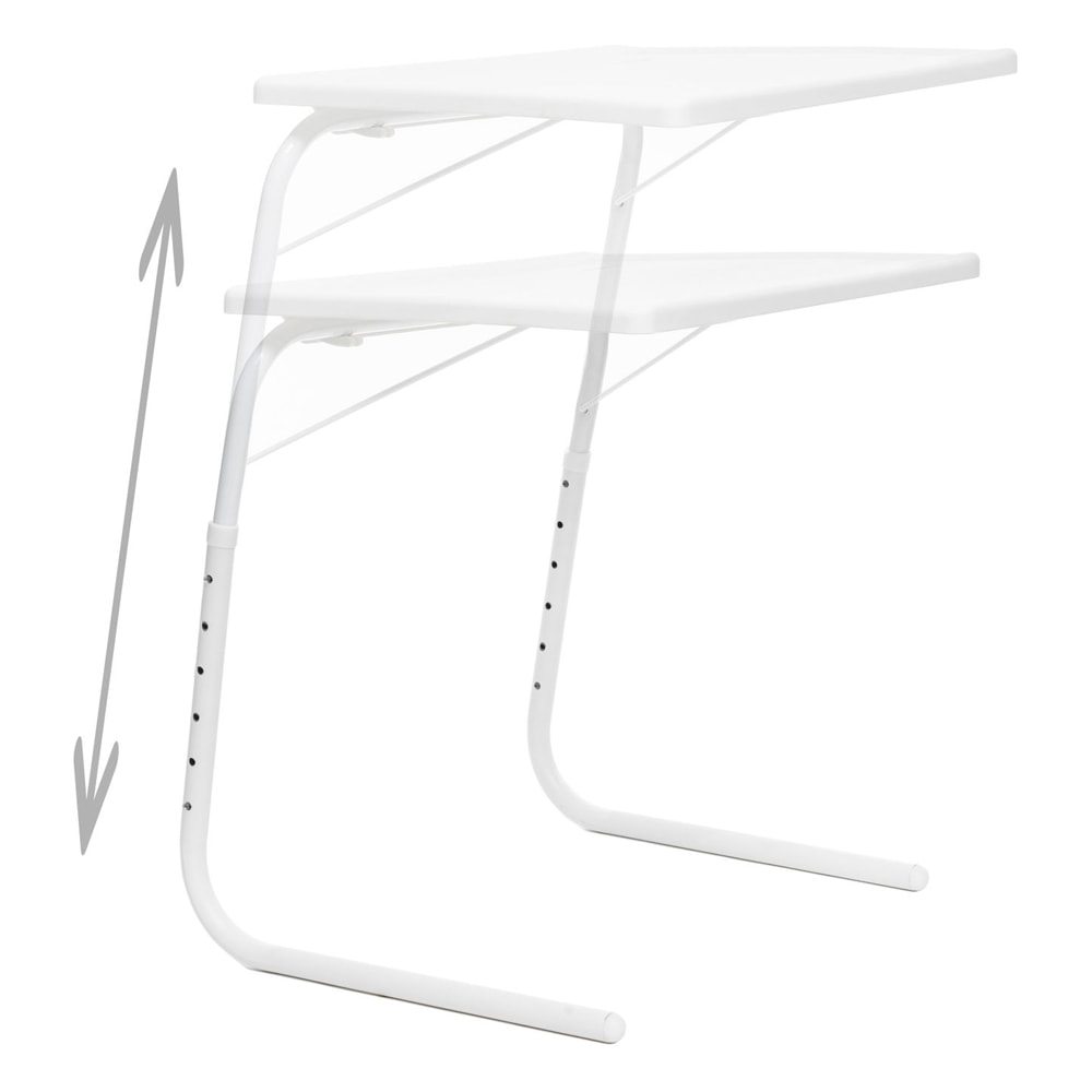 Tavolino pieghevole multiposizione - bianco - 50x60 cm