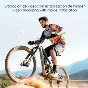 Gafas inteligentes E3. Con cámara de 8MPX, vídeos en 1080p, traductor AI en tiempo real y control de música/llamadas. Con lentes oscuras y transparentes.