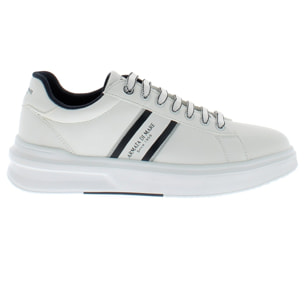 Armata di Mare Scarpe Uomo Court Sneakers Stringate con Soletta Rimovibile in Memory Foam AMU S25D738 Off White Navy