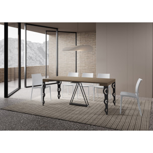 Consola extensible 90x40/196 cm Aceres Small gris paloma estructura antracita