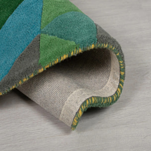 Tapis en laine de couloir PRISM Vert