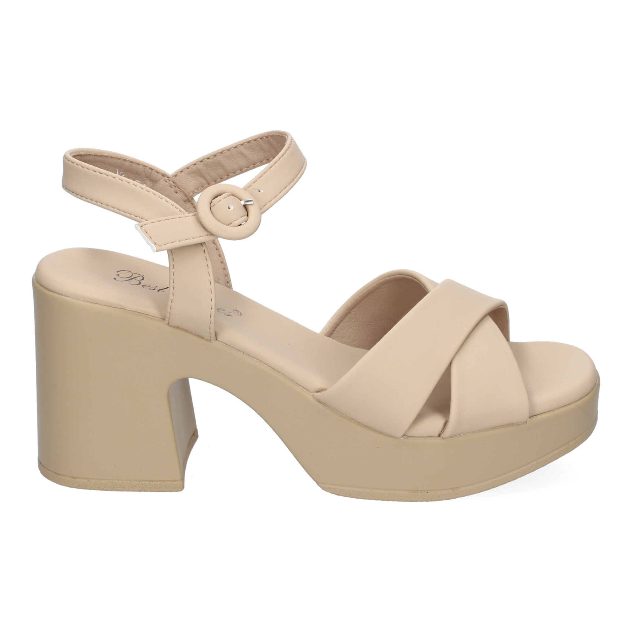 Sandalia de Tacón para Mujer Comodas y Elegantes, Diseño Moderno con Tiras Cruzadas en la Pala