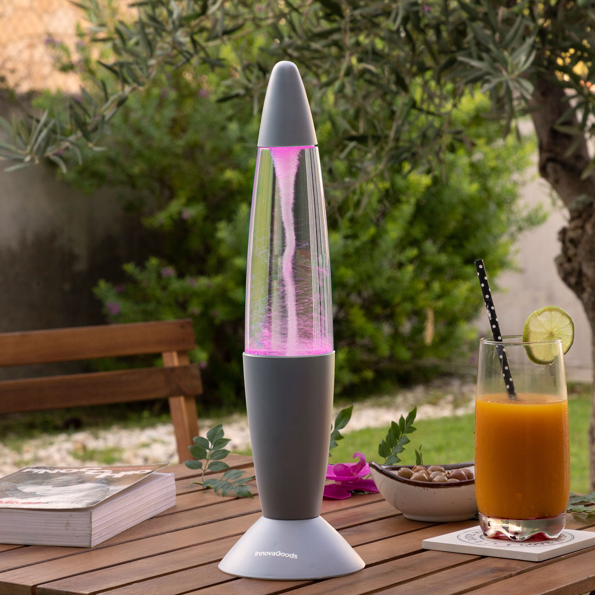Lampada di lava Led Tornado Twamp InnovaGoods - multicolore - 10x10x35 cm