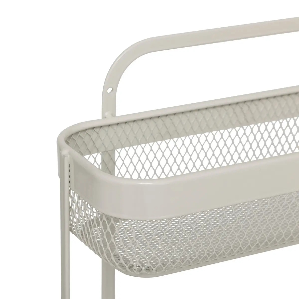 Étagère "Mayaj" 2 niveaux en métal beige