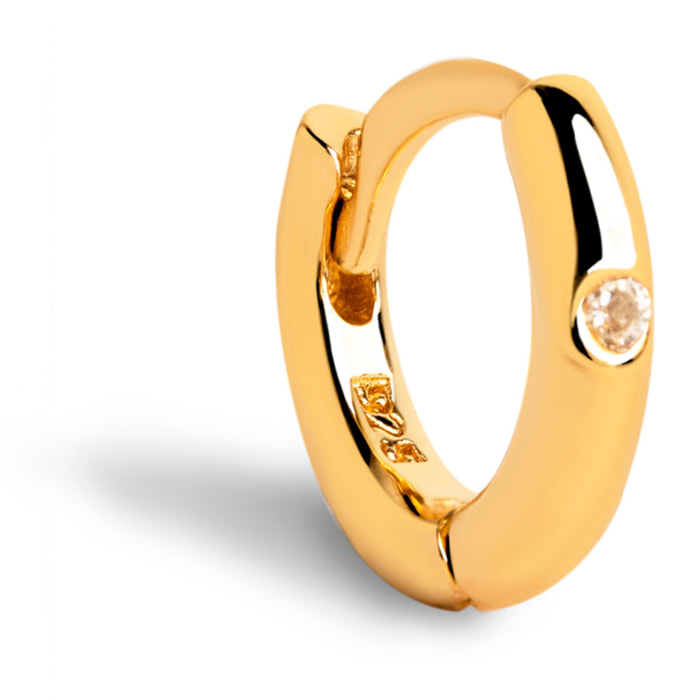 Pendiente Suelto Aro Klein Spark M Plata Baño Oro