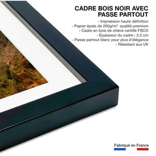 Affiche de Seljlandsfoss Affiche sous cadre noir