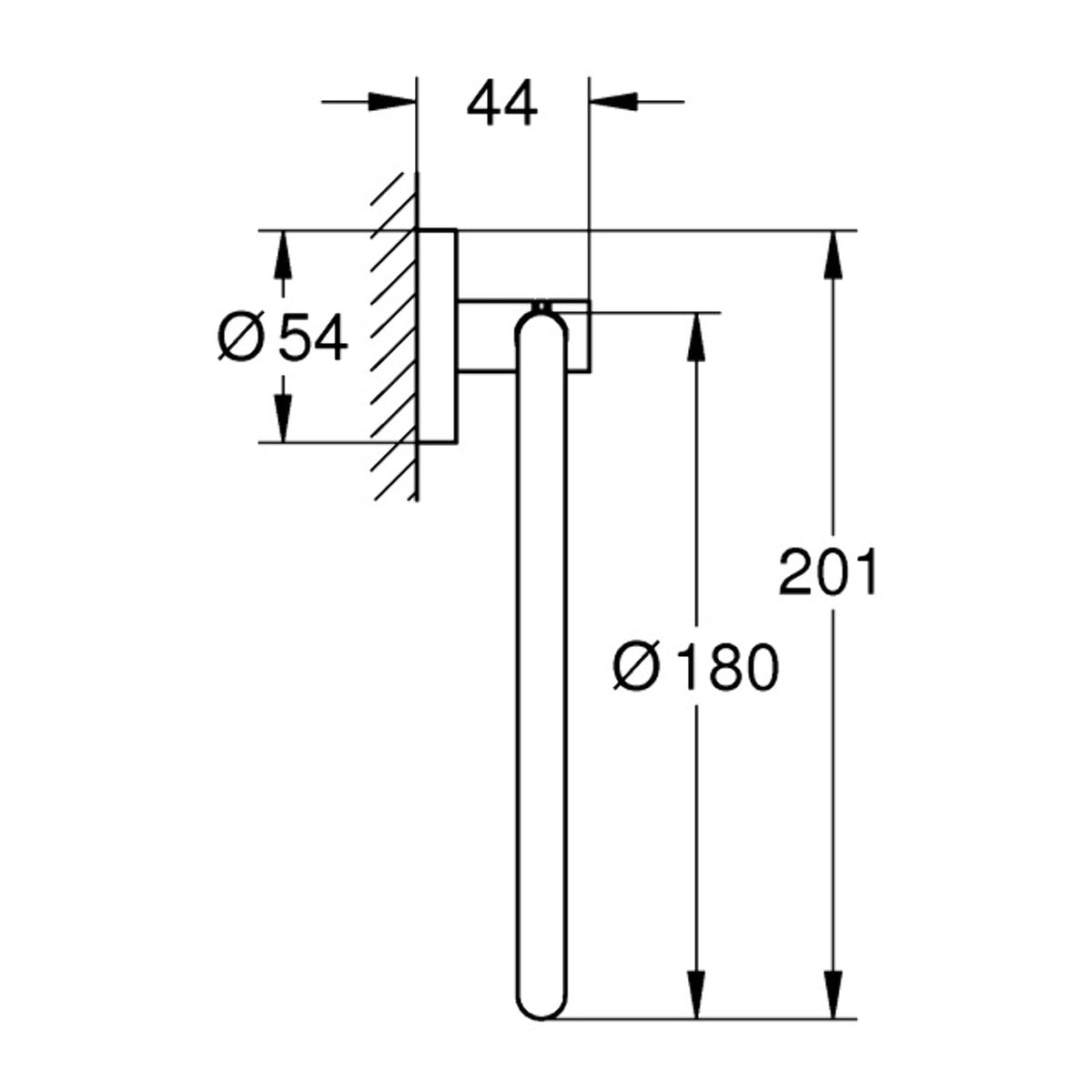 GROHE Anneau porte-serviette Essentials Ø180