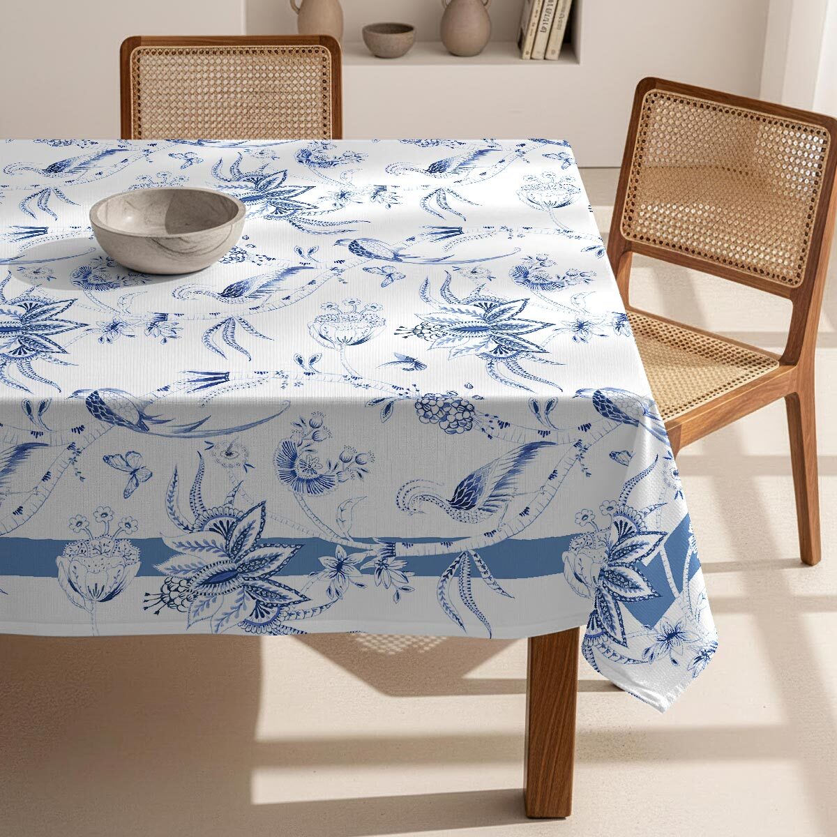 Nappe anti-taches Peacock - 100% coton -