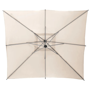 Parasol déporté carré "Manoa" blé 2,5x2,5 m