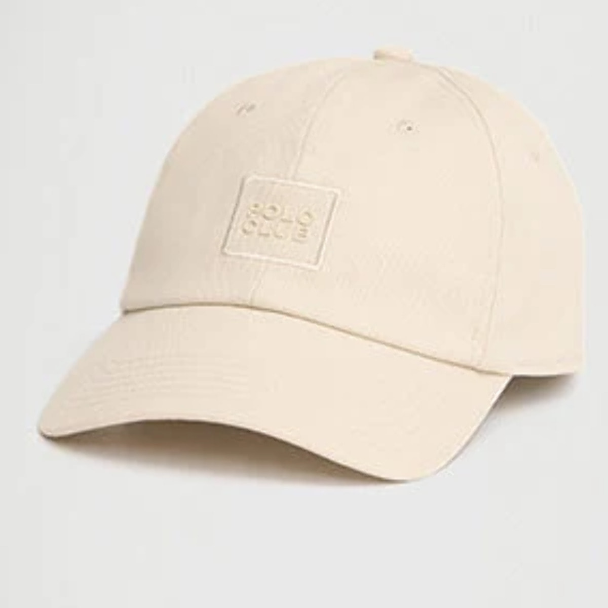 Gorra beige de seis paneles con logo Polo Club