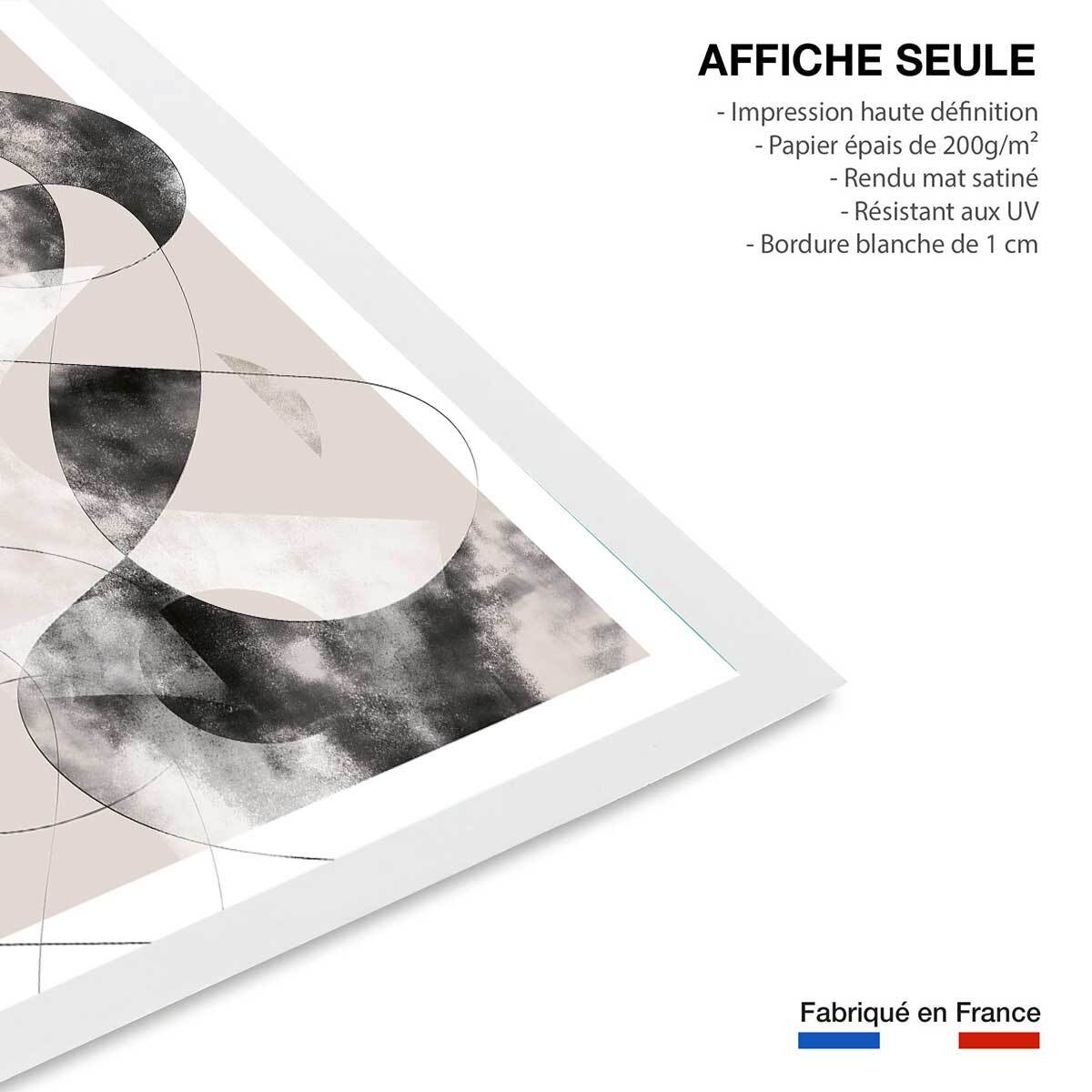 Affiche Eclats beige rosé Affiche seule