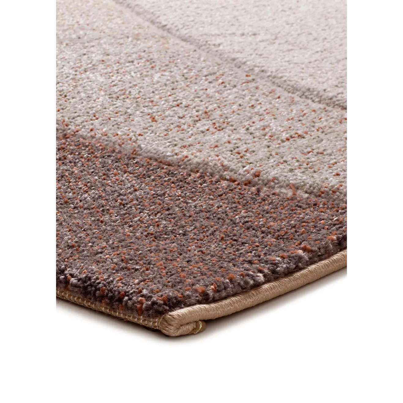 BADET Alfombra abstracta de pelo corto terracota, varias medidas disponibles.