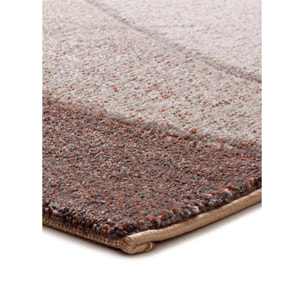 BADET Alfombra abstracta de pelo corto terracota, varias medidas disponibles.