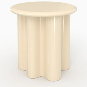 Table d'appoint laquée blanche, D50 cm - Olya