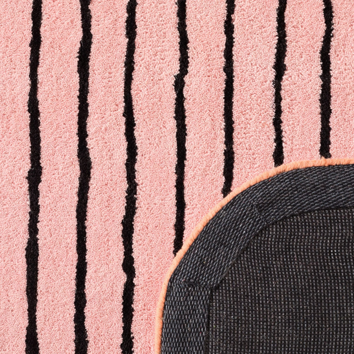 PANTONE - Tapis en laine fait main NUAGE SUCRE à motif géométrique orange