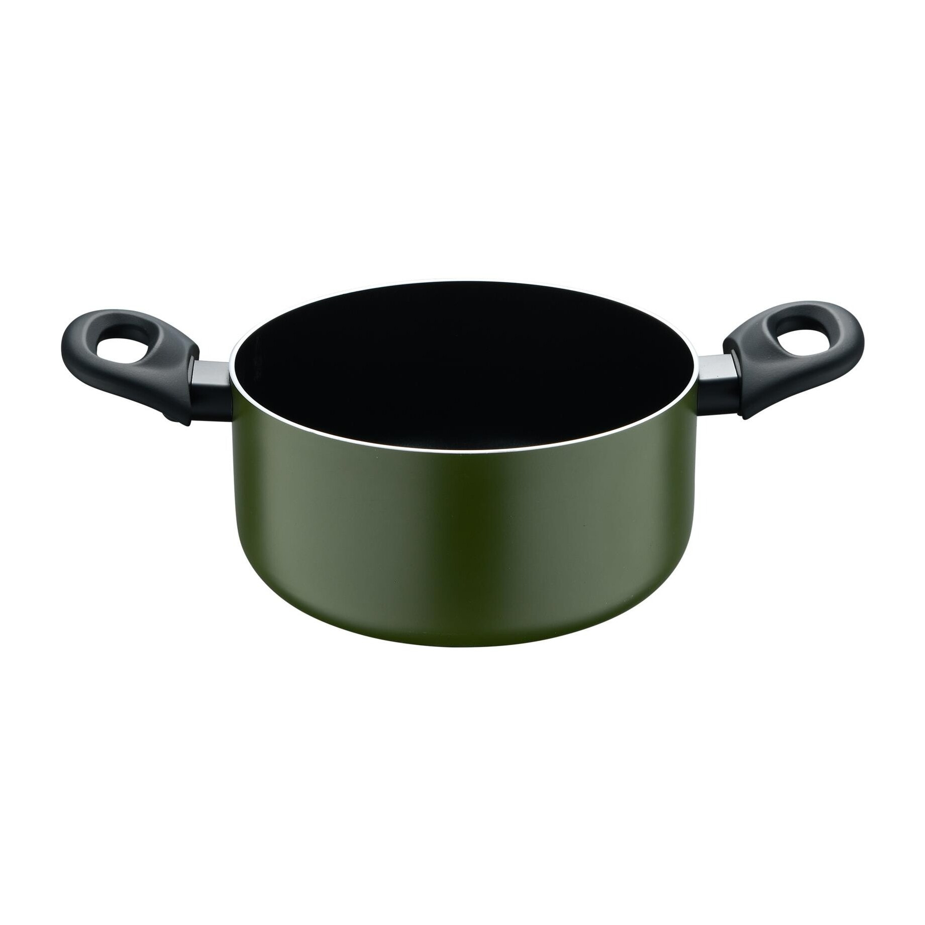 Cacerola con tapa en aluminio prensado, antiadherente, ideal para cocina diaria