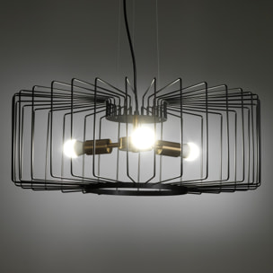 Suspension Tomasucci LUDO A, en acier, noir