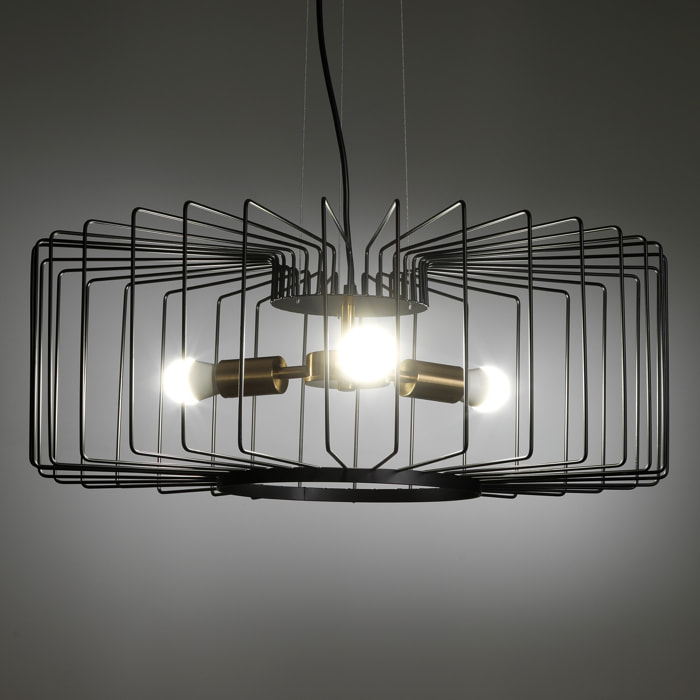 Suspension Tomasucci LUDO A, en acier, noir