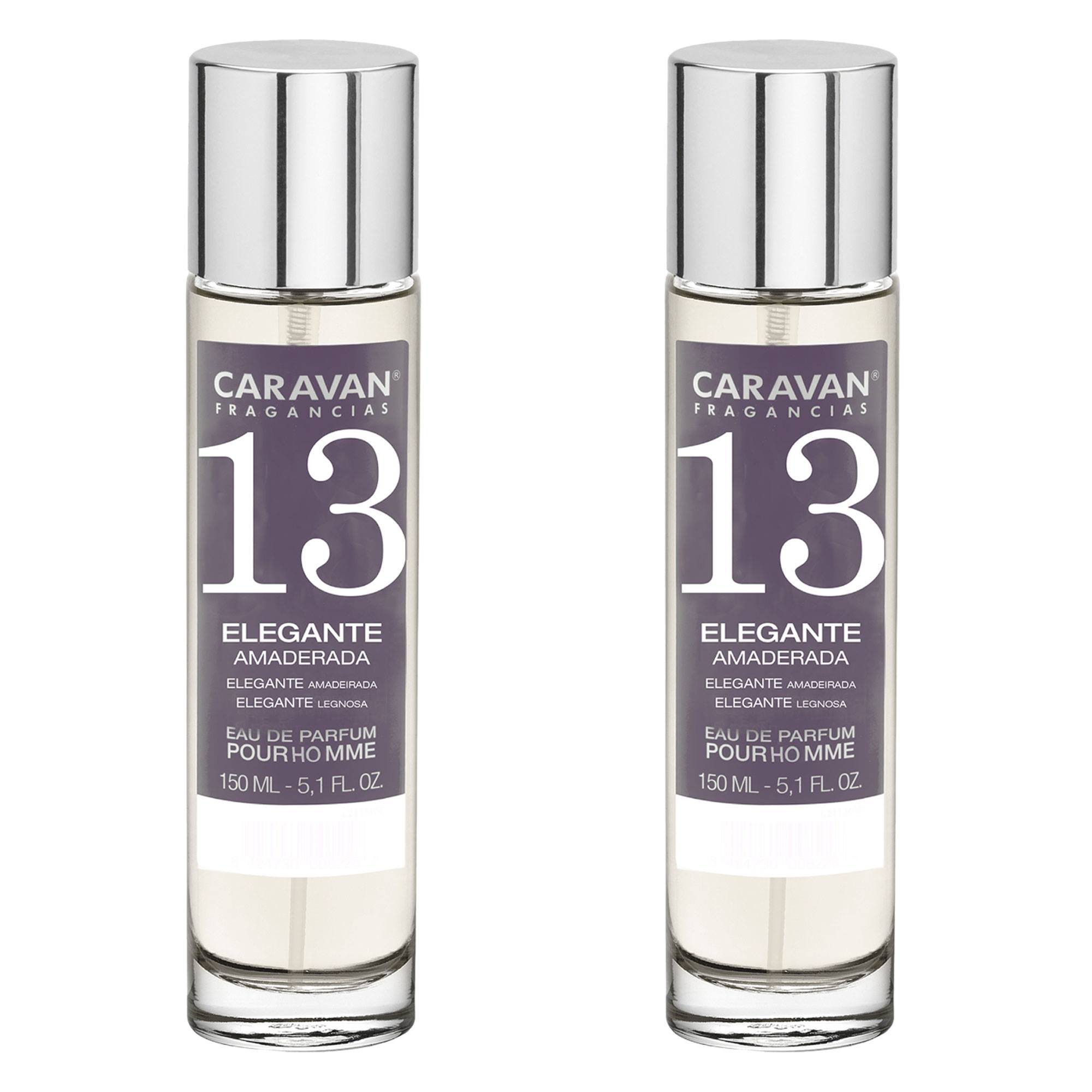 Caravan fragancias - caja de regalo con 2 perfumes nº13 de 150 ml, para hombre