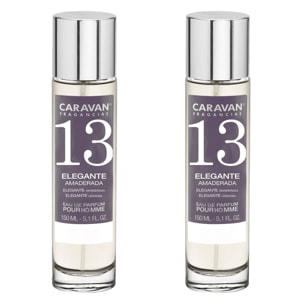 Caravan fragancias - caja de regalo con 2 perfumes nº13 de 150 ml, para hombre