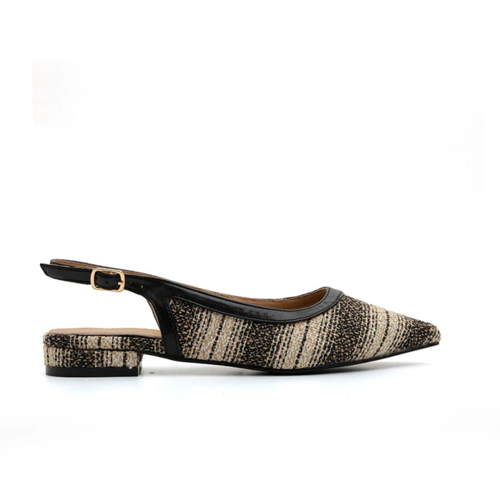 Slingback tonal texture - NERO